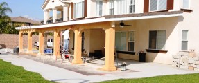 1,250 sq. f.t Solid & Open Lattice Patio Cover Combination w/ Stucco Columns